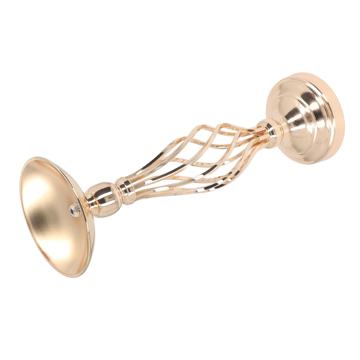 Table Candlestick Ornament Iron Twisted Curb Candle Holder Decorative Ornament Wedding Candlestick Decoration Gold S
