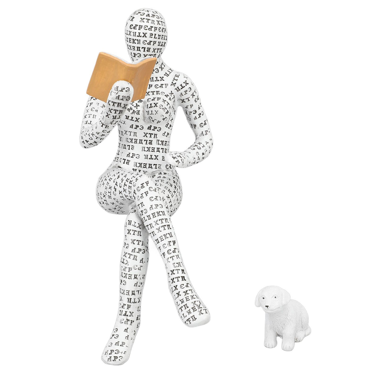 Women Thinker Statue Unique Resin Pulp Reading Women Figurine Decor for Home Office Library W310 11