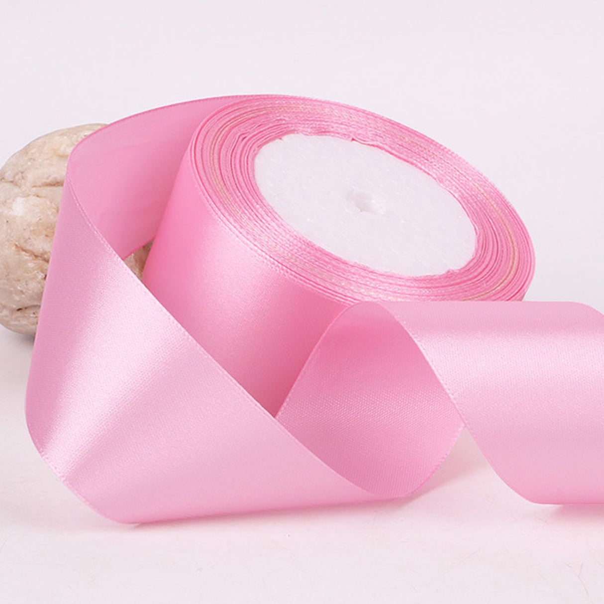 5 Roll Solid Color Ribbon 4cm Double Face Satin Ribbon for DIY Handcraft Gift Packaging 5 Colors