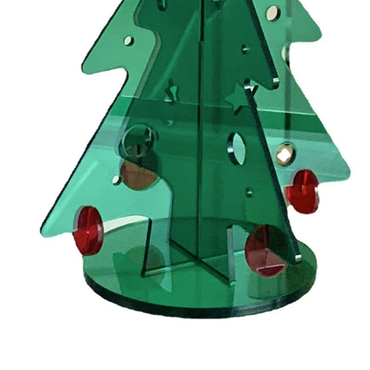 Acrylic Christmas Tree DIY Kit Mini Simple Installation Desktop Christmas Tree for Gift Decoration M 145x195mm