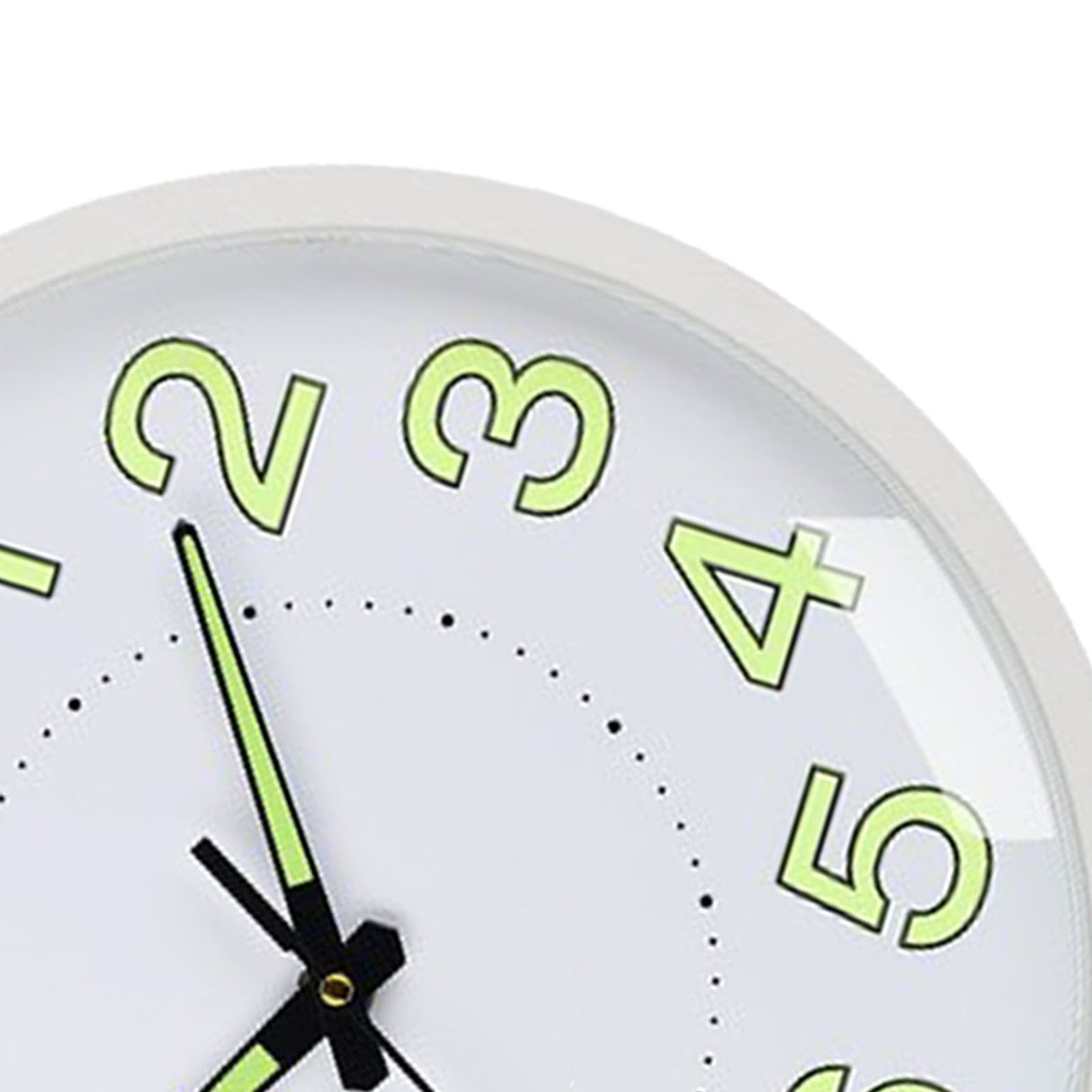 Silent Quartz Clock Plastic Wall Mounted Luminous Quiet for Living Room Bedroom 12in 30cm White Frame