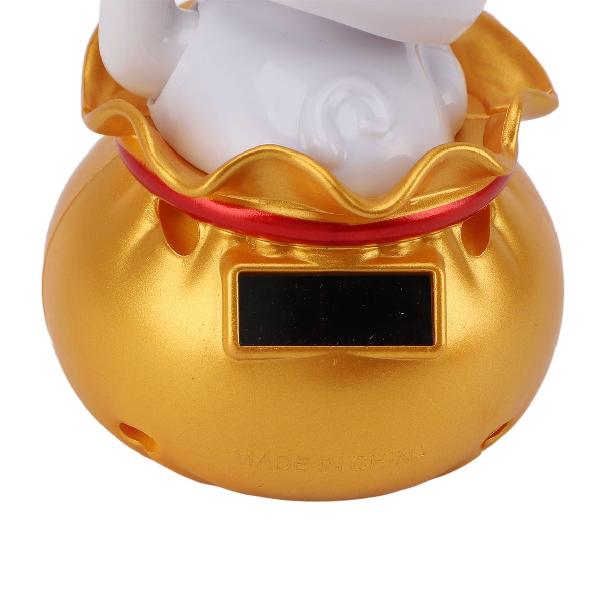 Solar Powered Lucky Cat Lucky Wealth Welcoming Cat Car Decor Desktop Cash Register Opening Decoration Big Eye Gold