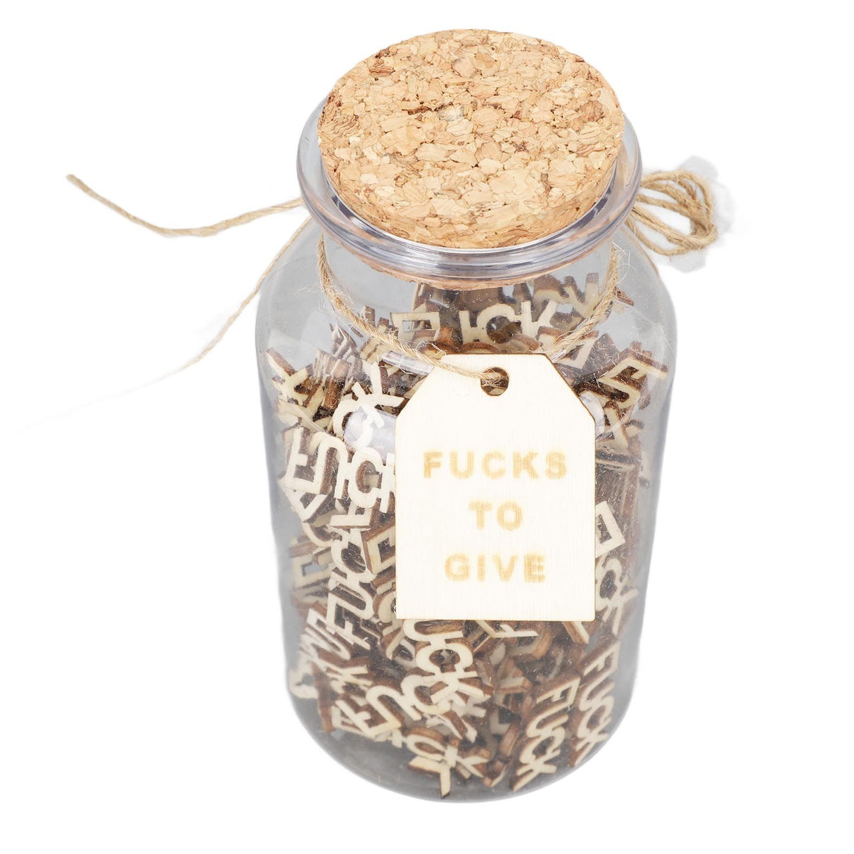 100PCS Jar of Fucks Mini Fucks to Give Wooden Letters Funny Gifts for DIY Crafts Scrapbooking Birthday Valentine's Day Anniversary Christmas