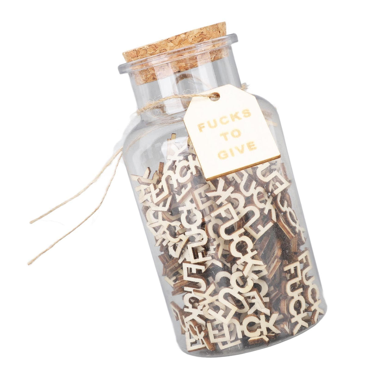 100PCS Jar of Fucks Mini Fucks to Give Wooden Letters Funny Gifts for DIY Crafts Scrapbooking Birthday Valentine's Day Anniversary Christmas