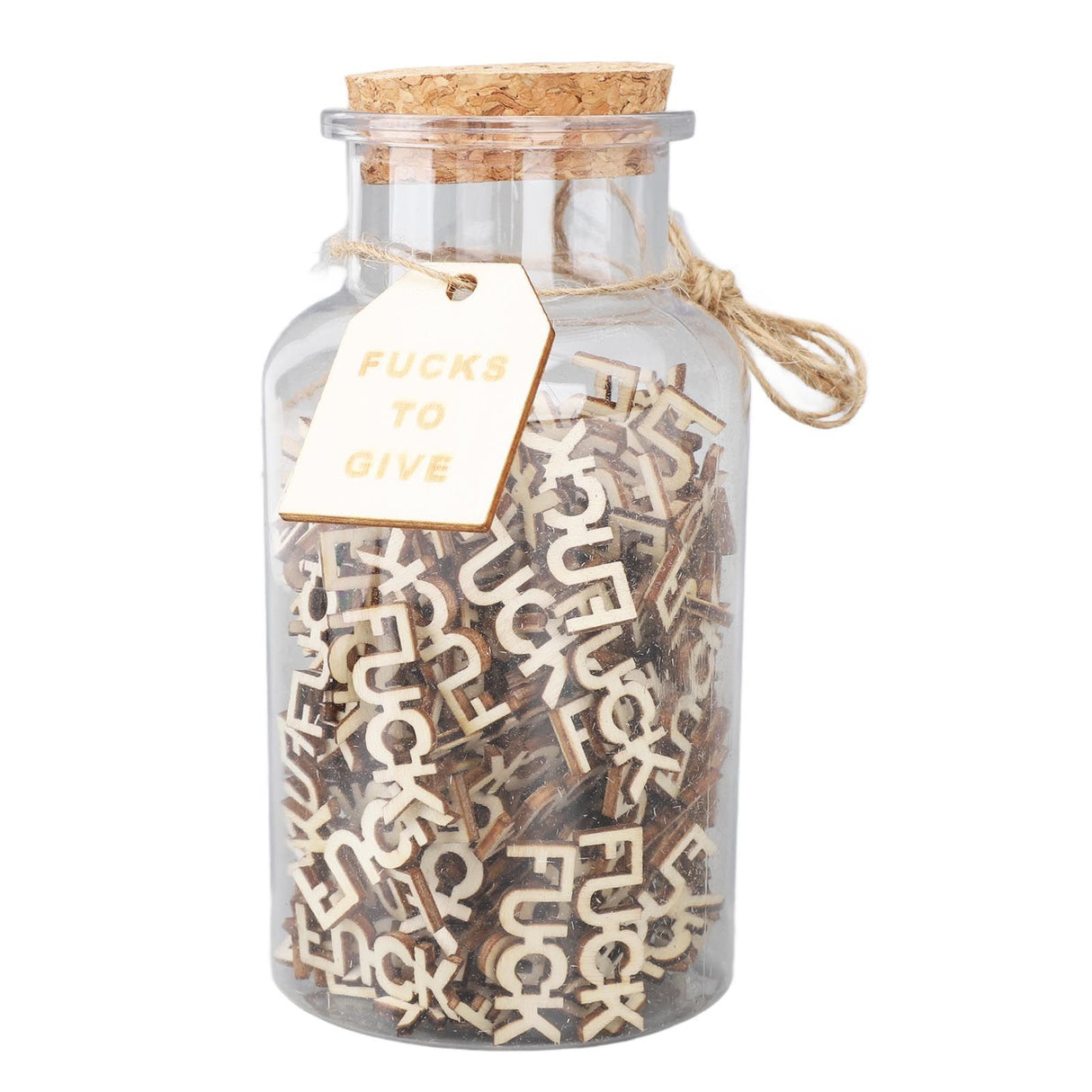 100PCS Jar of Fucks Mini Fucks to Give Wooden Letters Funny Gifts for DIY Crafts Scrapbooking Birthday Valentine's Day Anniversary Christmas