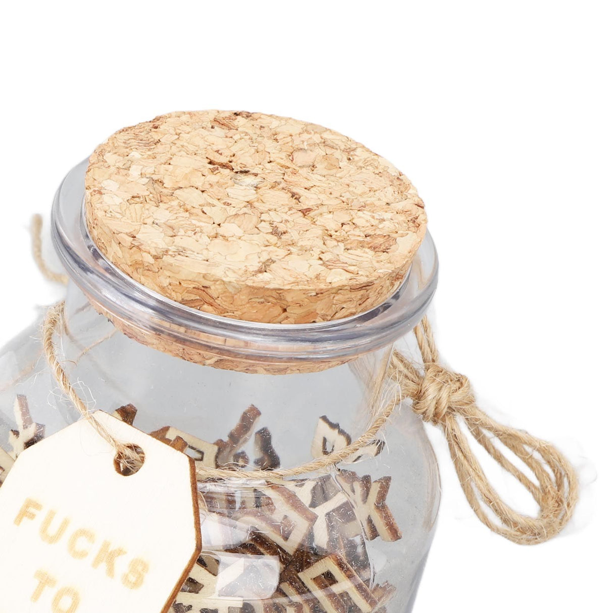 100PCS Jar of Fucks Mini Fucks to Give Wooden Letters Funny Gifts for DIY Crafts Scrapbooking Birthday Valentine's Day Anniversary Christmas