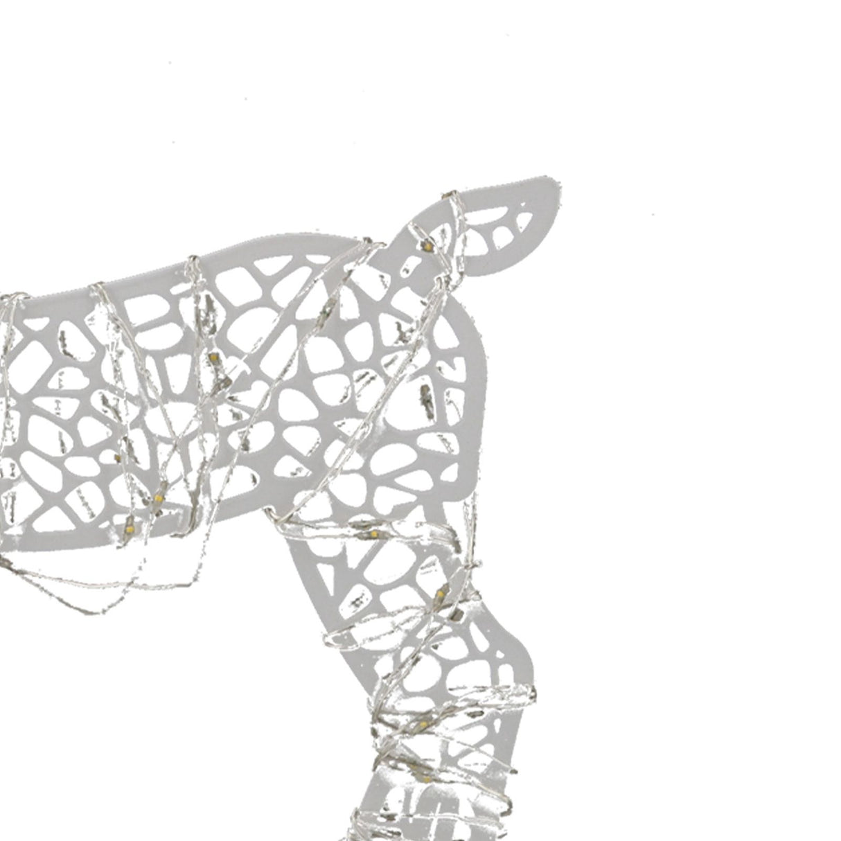 3pcs Lighted Christmas Decoration Deer Home Warm White Light Iron LED Reindeer Family Set Tabletop Decor for Outdoor Indoor Glowing Deer ‑02