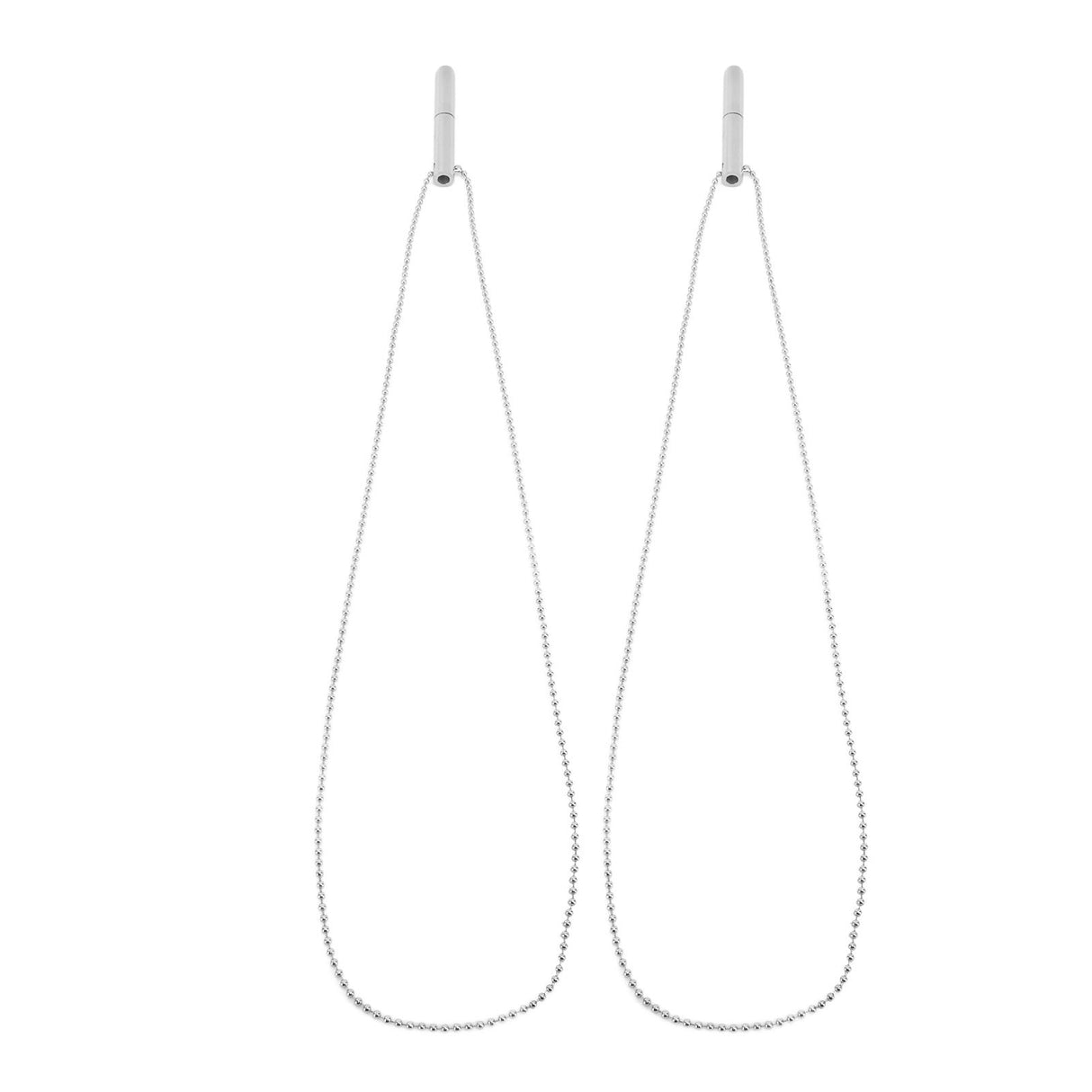 2PCS Stress Anxiety Relief Necklace Stainless Steel Mindful Breathing Exercise Device Whistle Pendant for Meditation Relaxation Calming Down