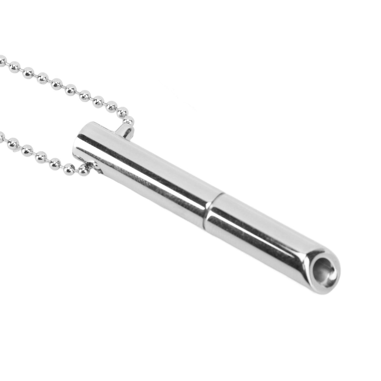 2PCS Stress Anxiety Relief Necklace Stainless Steel Mindful Breathing Exercise Device Whistle Pendant for Meditation Relaxation Calming Down