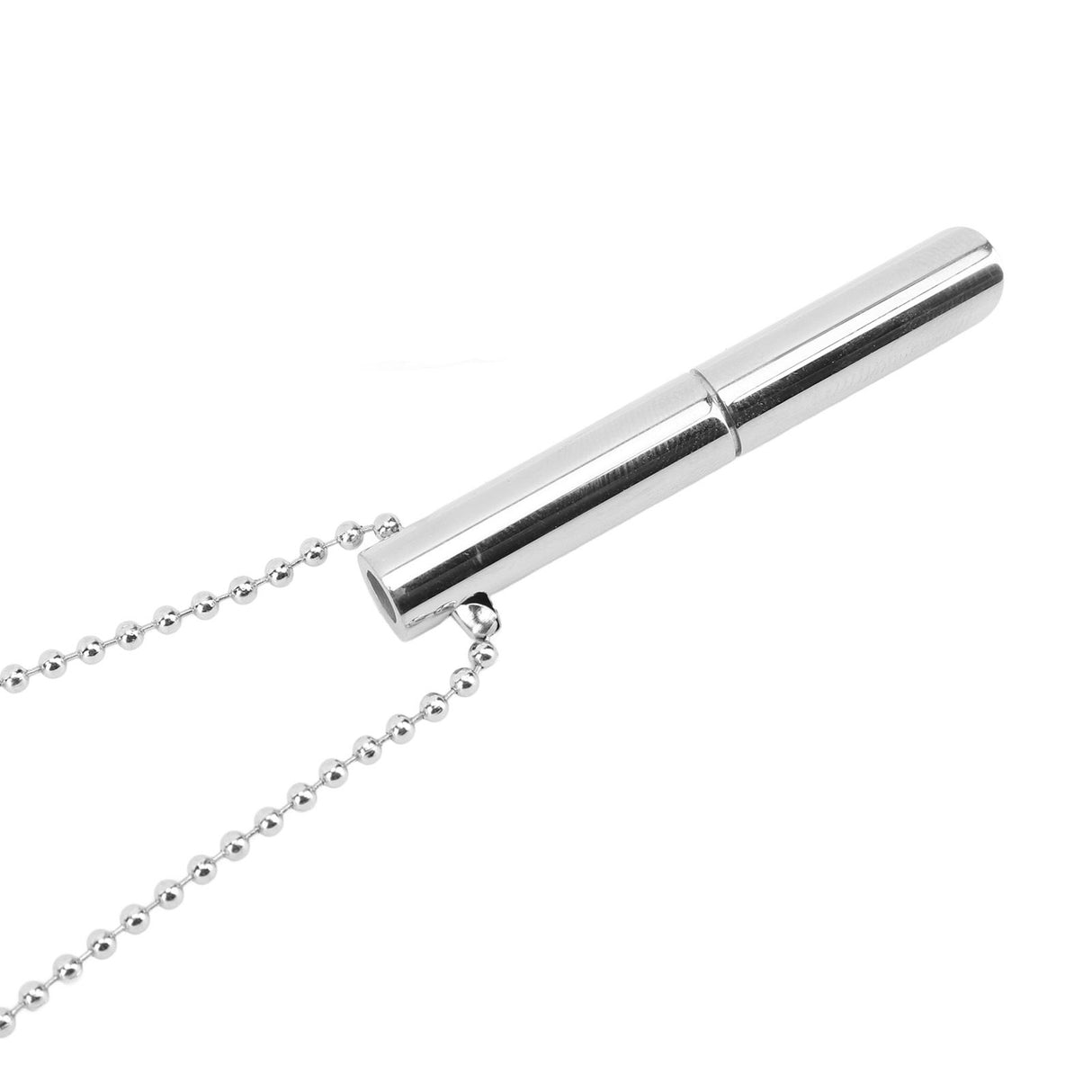 2PCS Stress Anxiety Relief Necklace Stainless Steel Mindful Breathing Exercise Device Whistle Pendant for Meditation Relaxation Calming Down