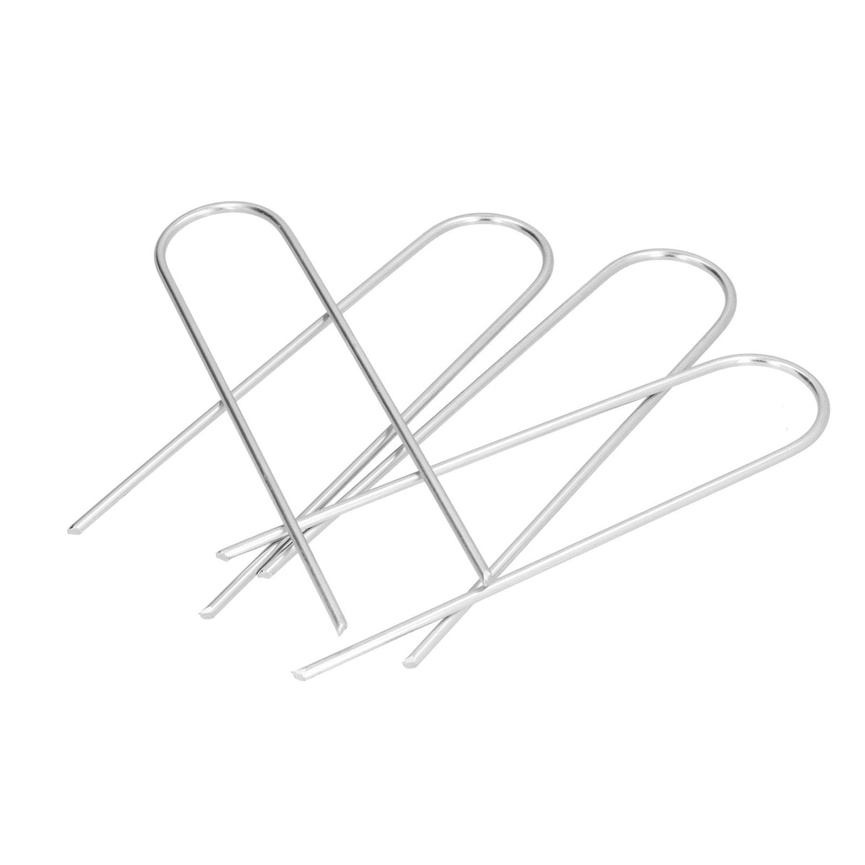 4 Pcs U Shaped Nail Tent Ground Staple High Hardness Stainless Steel Garden Pegs Securing Lawn Supplies