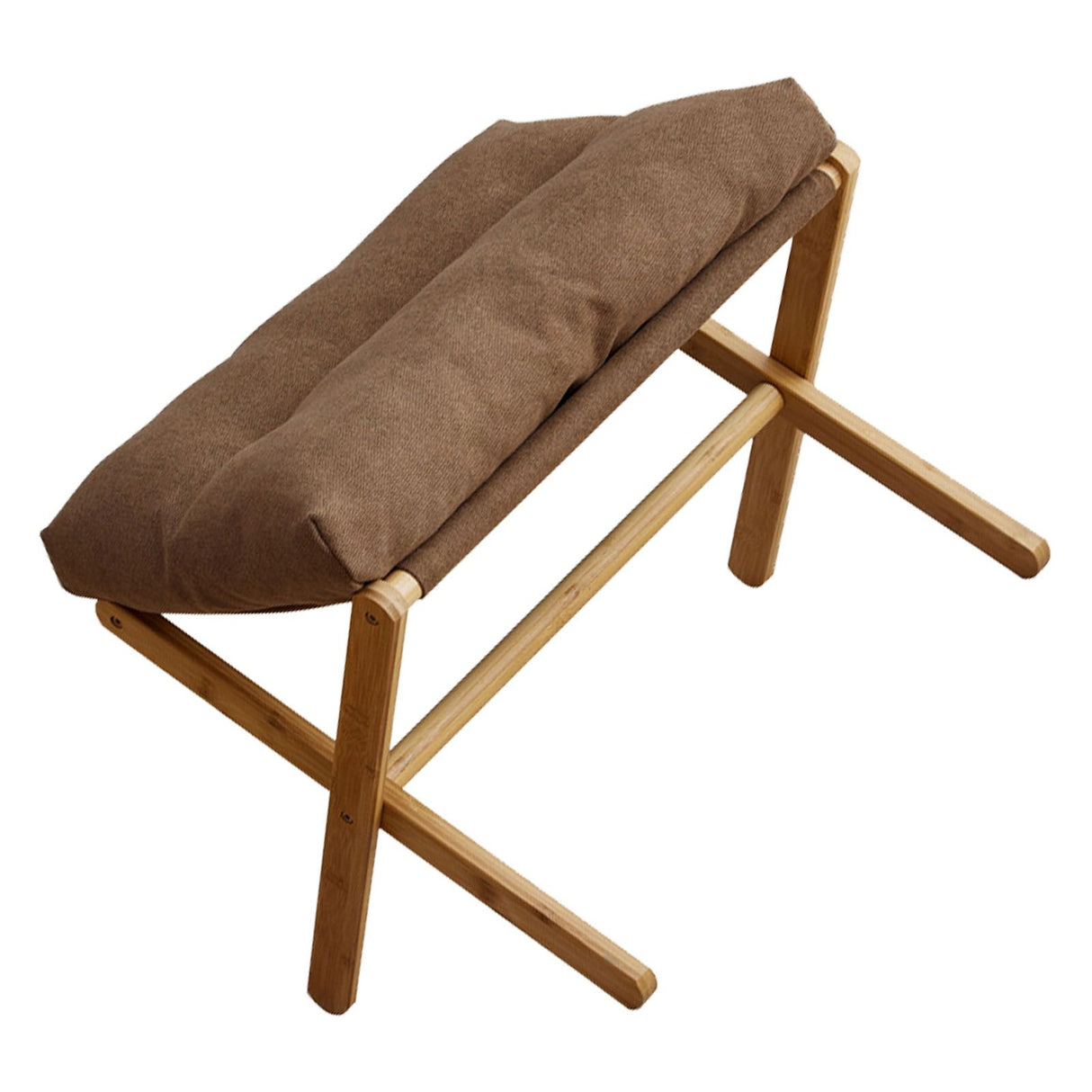 Foot Stool Foldable X Leg Modern Multifunctional Foot Rest with Soft Cushion for Living Room Bedroom Office Coffee