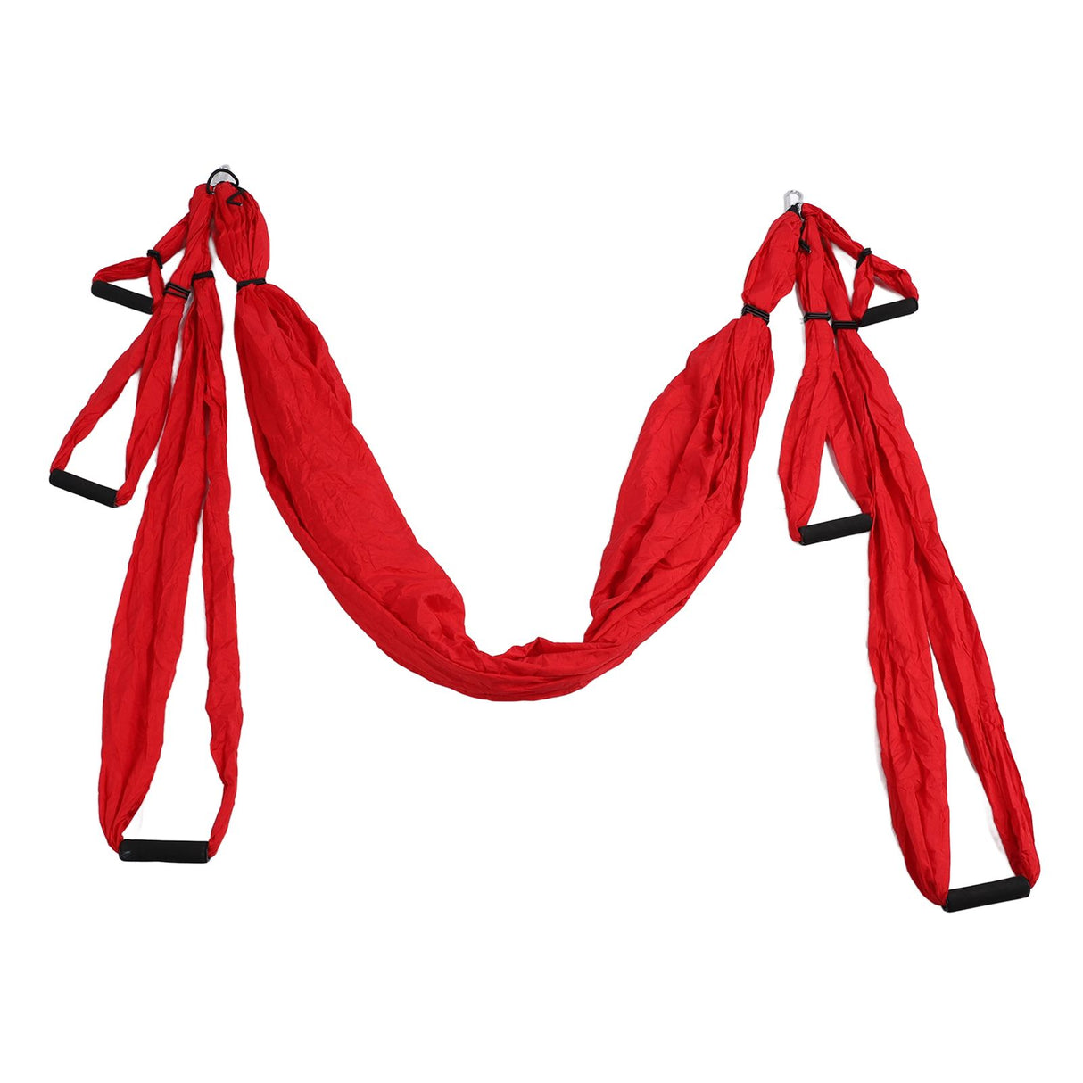 Aerial Yoga Swing Set Polyester Cotton Adjustable Improve Flexibility Yoga Hammock for Physical Exercise Red