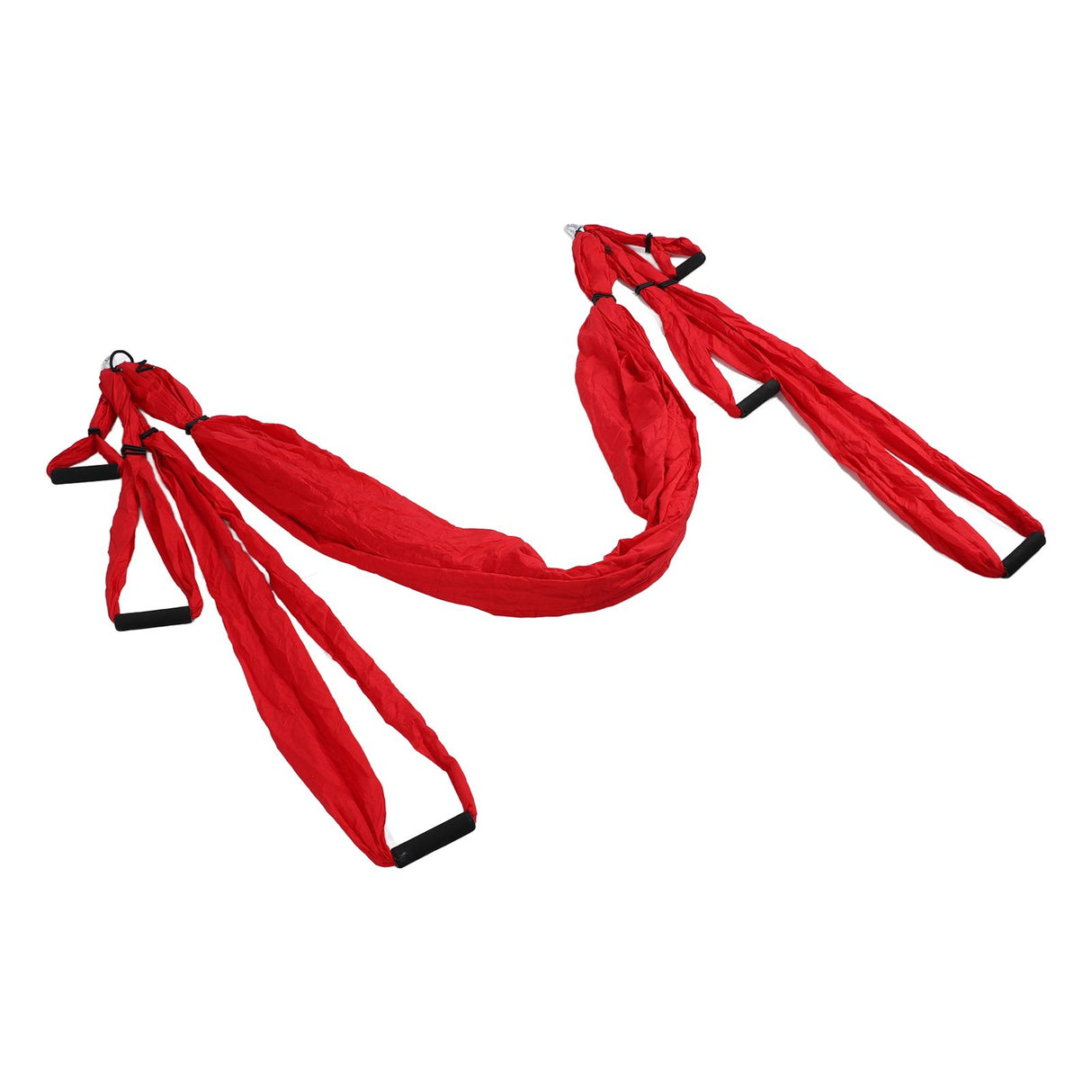 Aerial Yoga Swing Set Polyester Cotton Adjustable Improve Flexibility Yoga Hammock for Physical Exercise Red