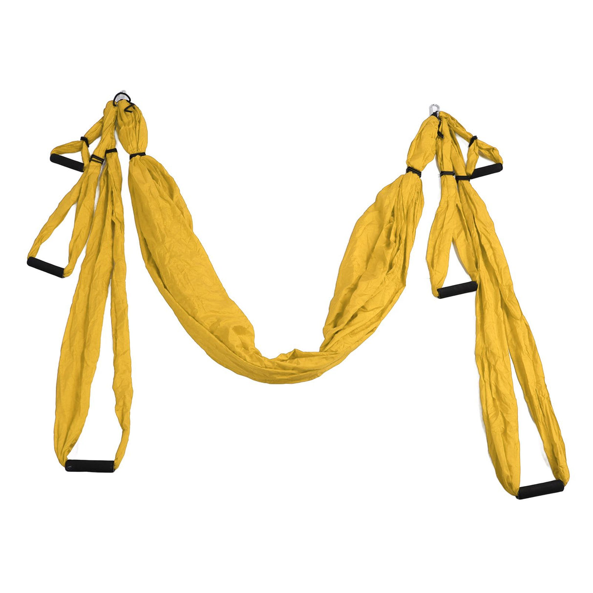 Aerial Yoga Swing Set Polyester Cotton Adjustable Improve Flexibility Yoga Hammock for Physical Exercise Yellow