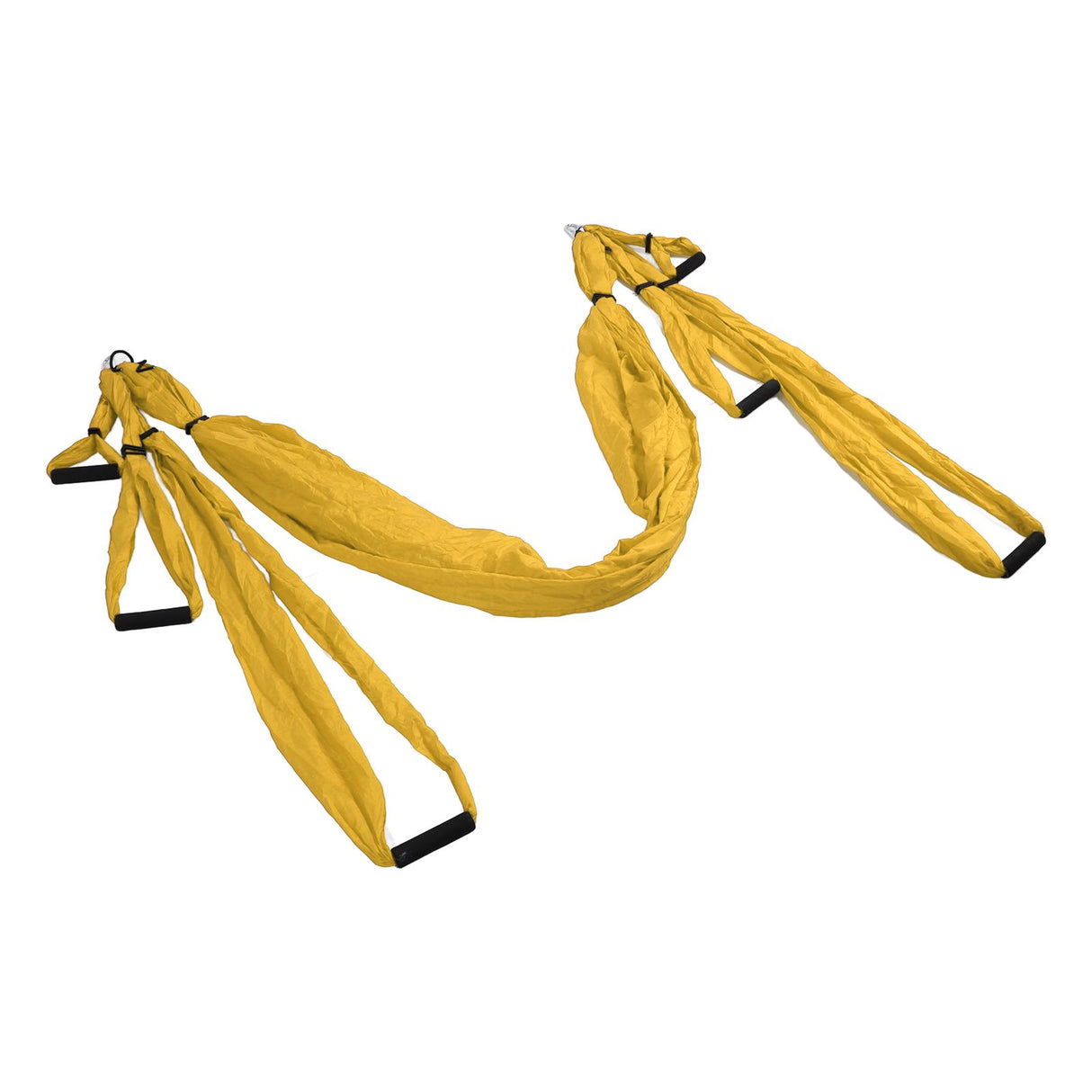 Aerial Yoga Swing Set Polyester Cotton Adjustable Improve Flexibility Yoga Hammock for Physical Exercise Yellow