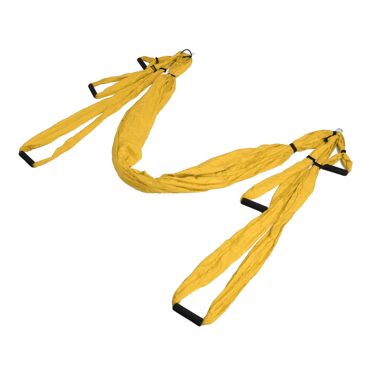 Aerial Yoga Swing Set Polyester Cotton Adjustable Improve Flexibility Yoga Hammock for Physical Exercise Yellow