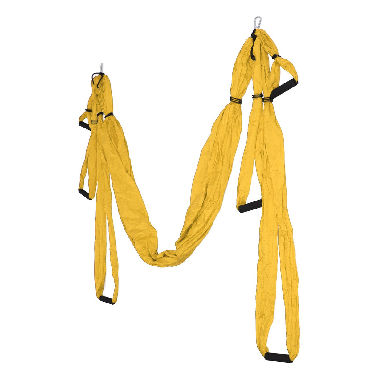 Aerial Yoga Swing Set Polyester Cotton Adjustable Improve Flexibility Yoga Hammock for Physical Exercise Yellow