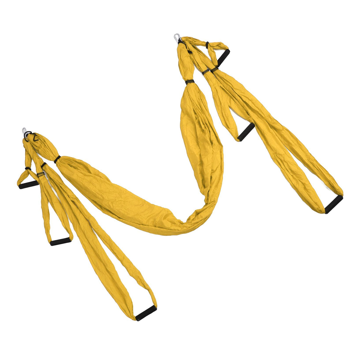 Aerial Yoga Swing Set Polyester Cotton Adjustable Improve Flexibility Yoga Hammock for Physical Exercise Yellow