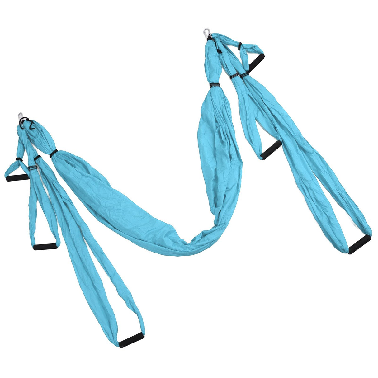 Aerial Yoga Swing Set Polyester Cotton Adjustable Improve Flexibility Yoga Hammock for Physical Exercise Lake Blue