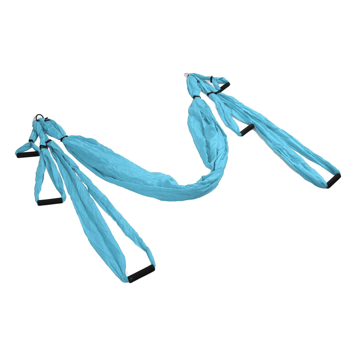Aerial Yoga Swing Set Polyester Cotton Adjustable Improve Flexibility Yoga Hammock for Physical Exercise Lake Blue