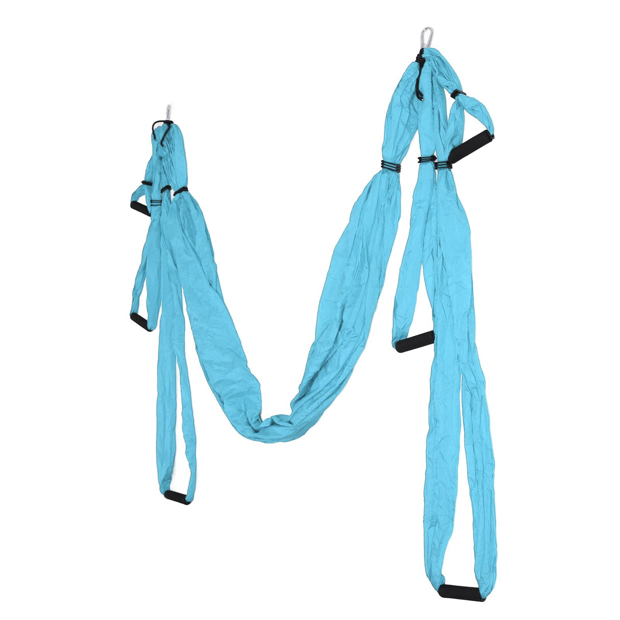 Aerial Yoga Swing Set Polyester Cotton Adjustable Improve Flexibility Yoga Hammock for Physical Exercise Lake Blue