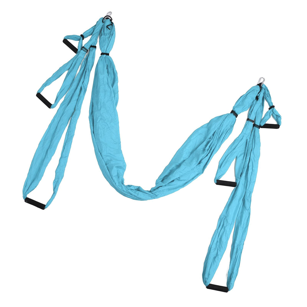 Aerial Yoga Swing Set Polyester Cotton Adjustable Improve Flexibility Yoga Hammock for Physical Exercise Lake Blue