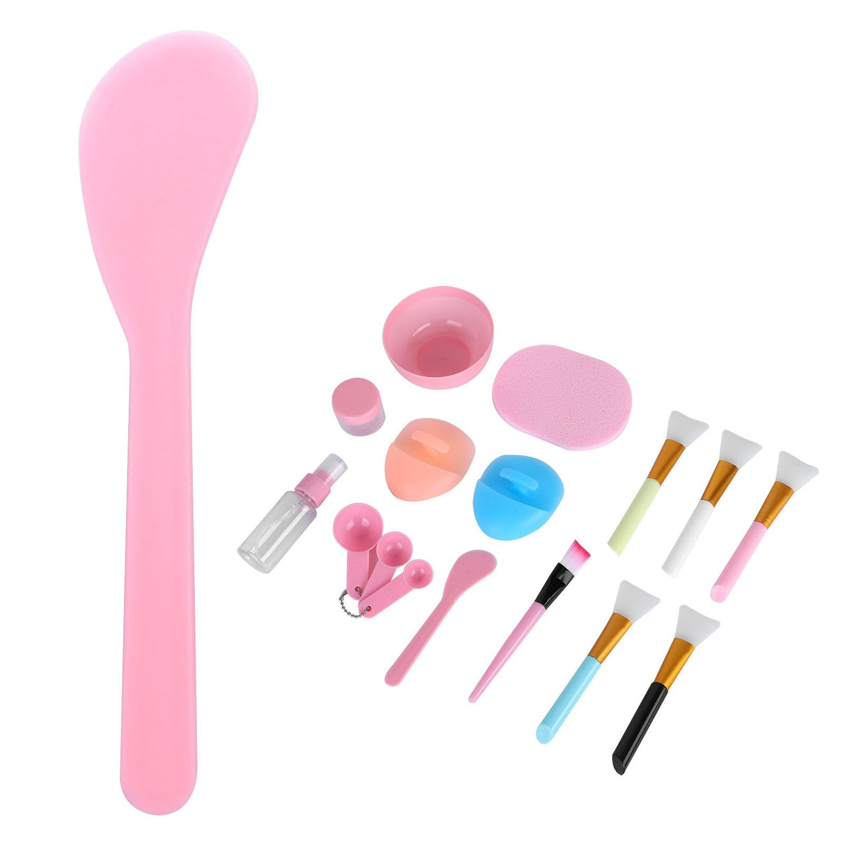 Face Mask Tool Kit Facial Treatment Set Mask Mixing Bowl Spatula Spray Bottle Face Brush