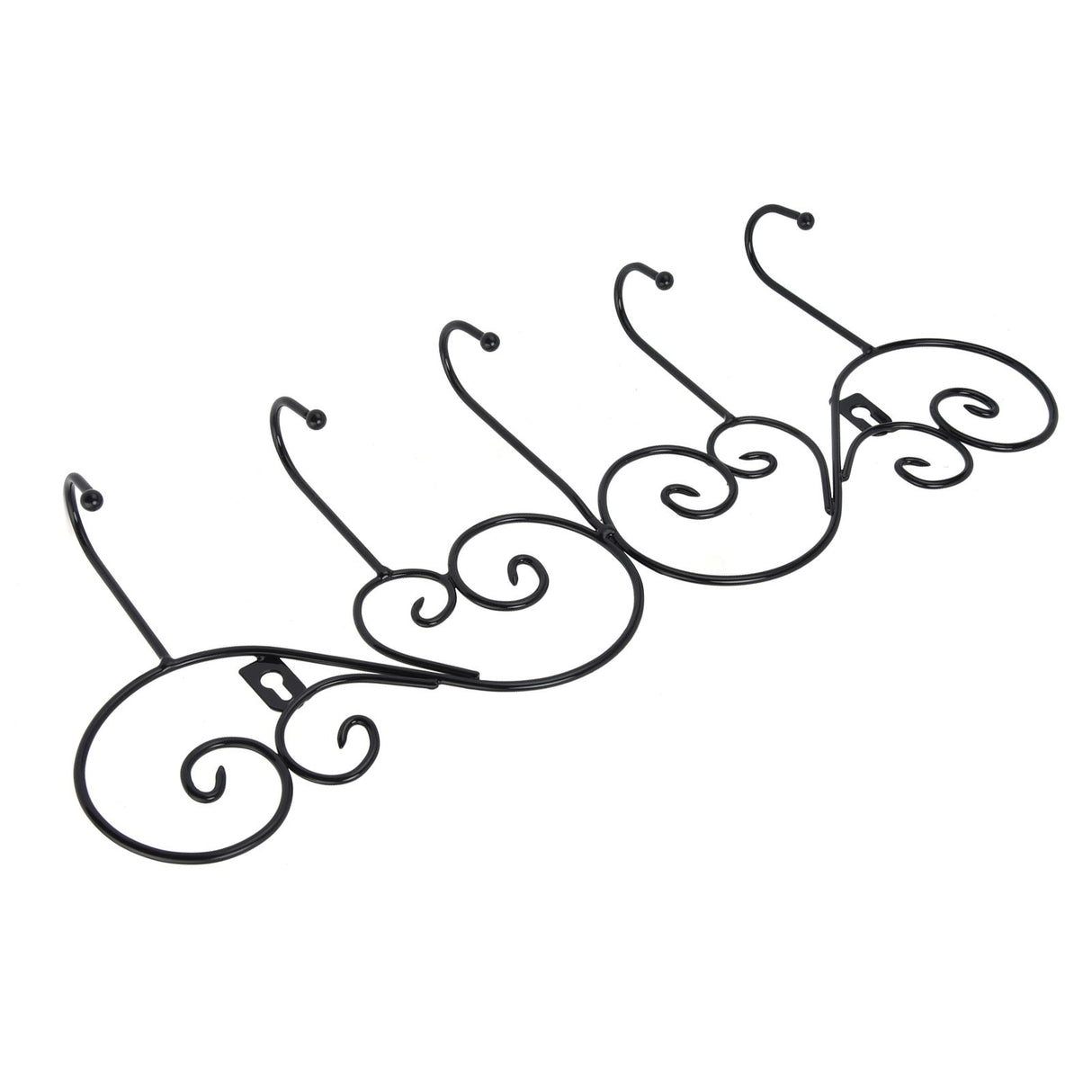 Coat Hook Hanging Door Wall Hanger Kitchen Bathroom Hanger with 5 Hook Bracket for Towel Clothes Hat