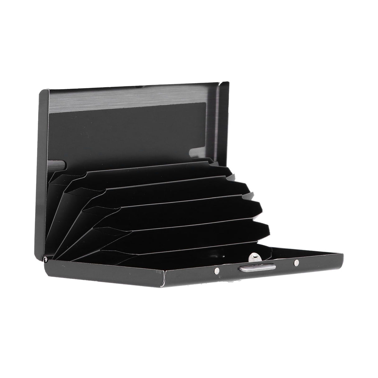 Credit Card Holder Protector Stainless Steel Credit Card Wallet Business Card Case for Men and WomenBlack