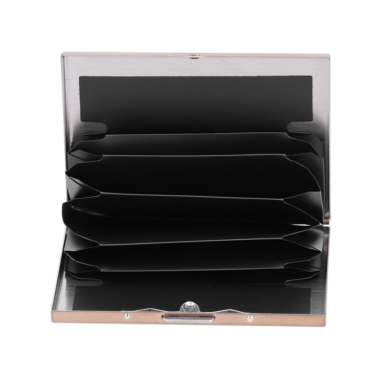Credit Card Holder Protector Stainless Steel Credit Card Wallet Business Card Case for Men and WomenRose Gold