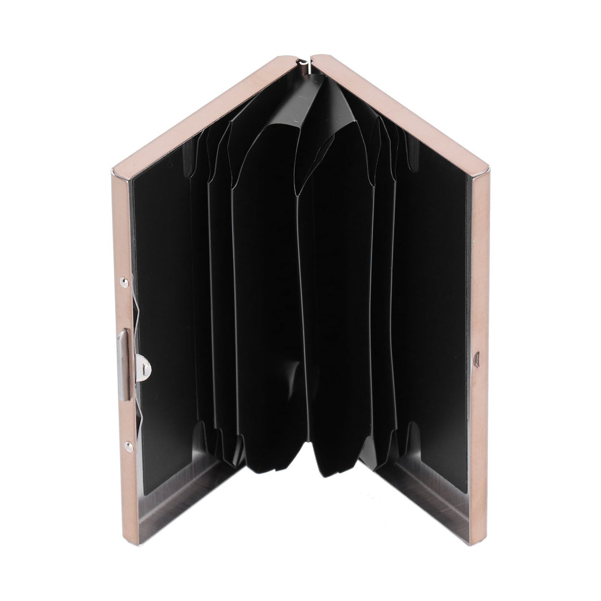 Credit Card Holder Protector Stainless Steel Credit Card Wallet Business Card Case for Men and WomenRose Gold