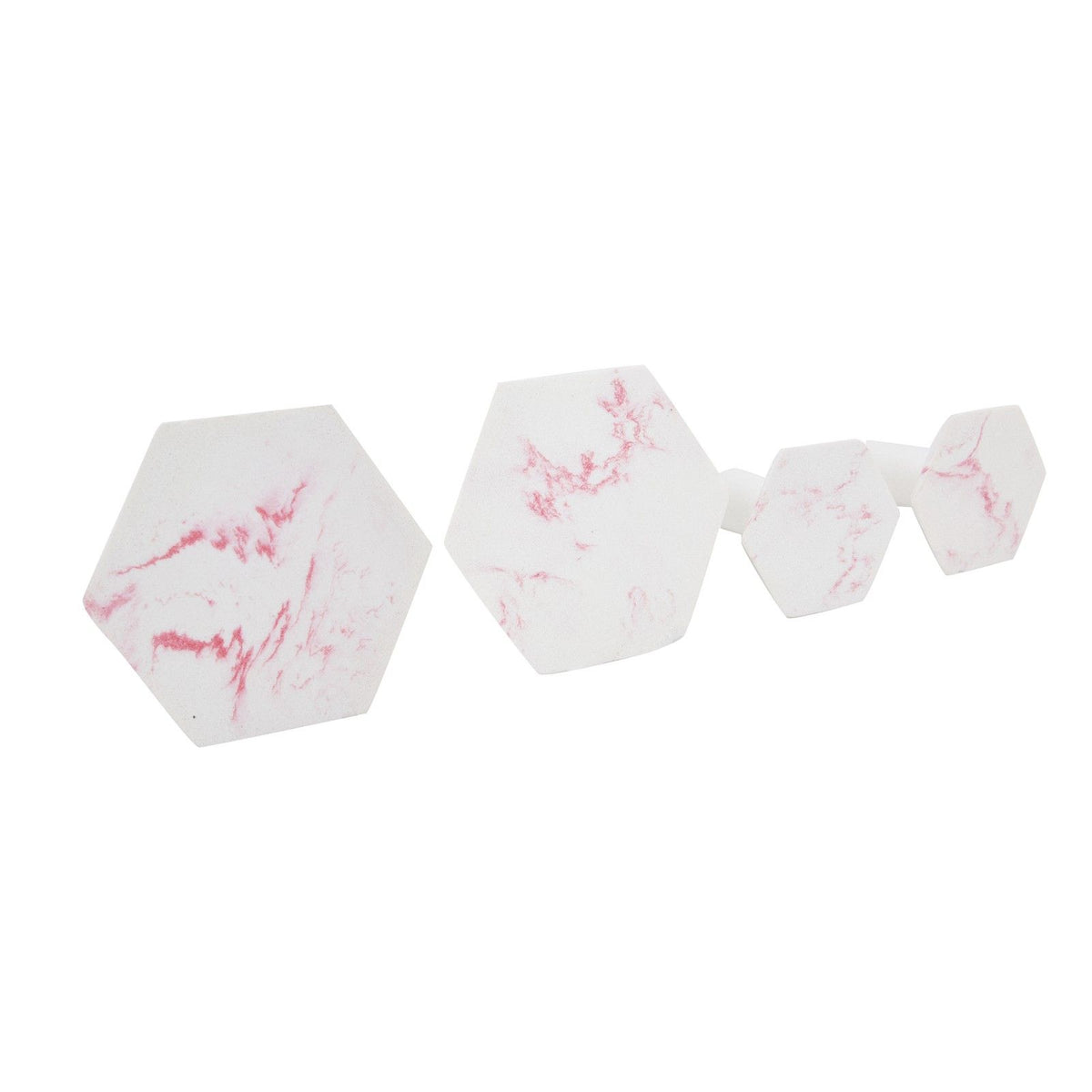 4Pcs Marble Pattern Wall Mounted Hook Hex Shaped Modern Decorative Hook for Bedroom Door Home