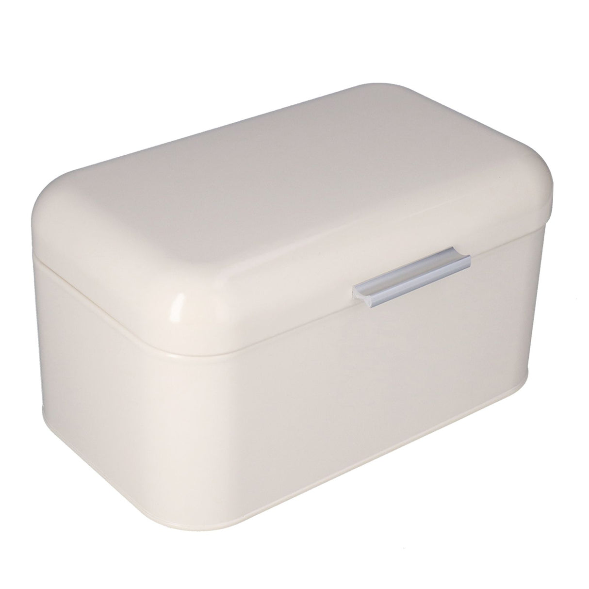 Milky White Bread Box Safe Odorless Large Capacity Anti Fingerprint Retro Tin Bread Box