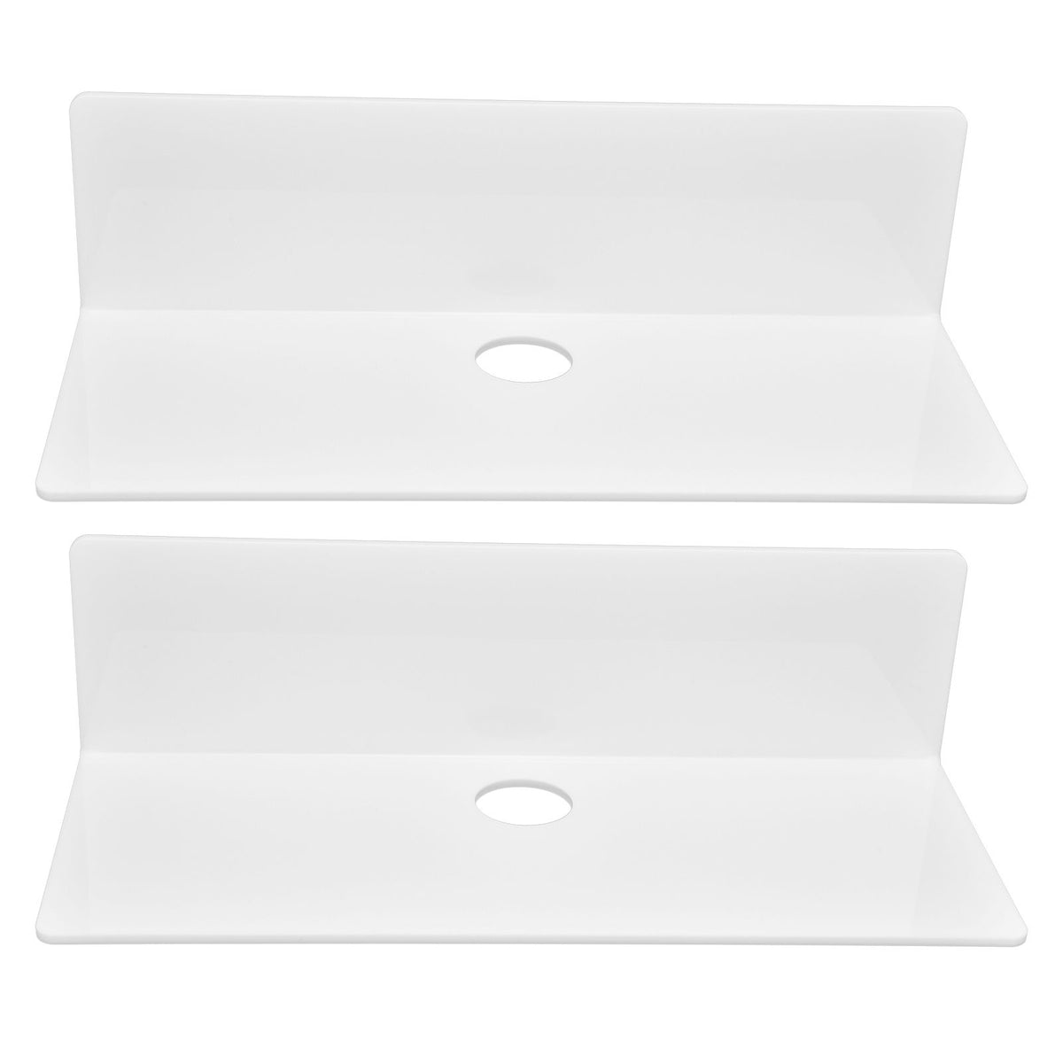2Pcs Display Shelf Acrylic Perforation Free High Strength Wall Mount Shelf for Speaker Clock