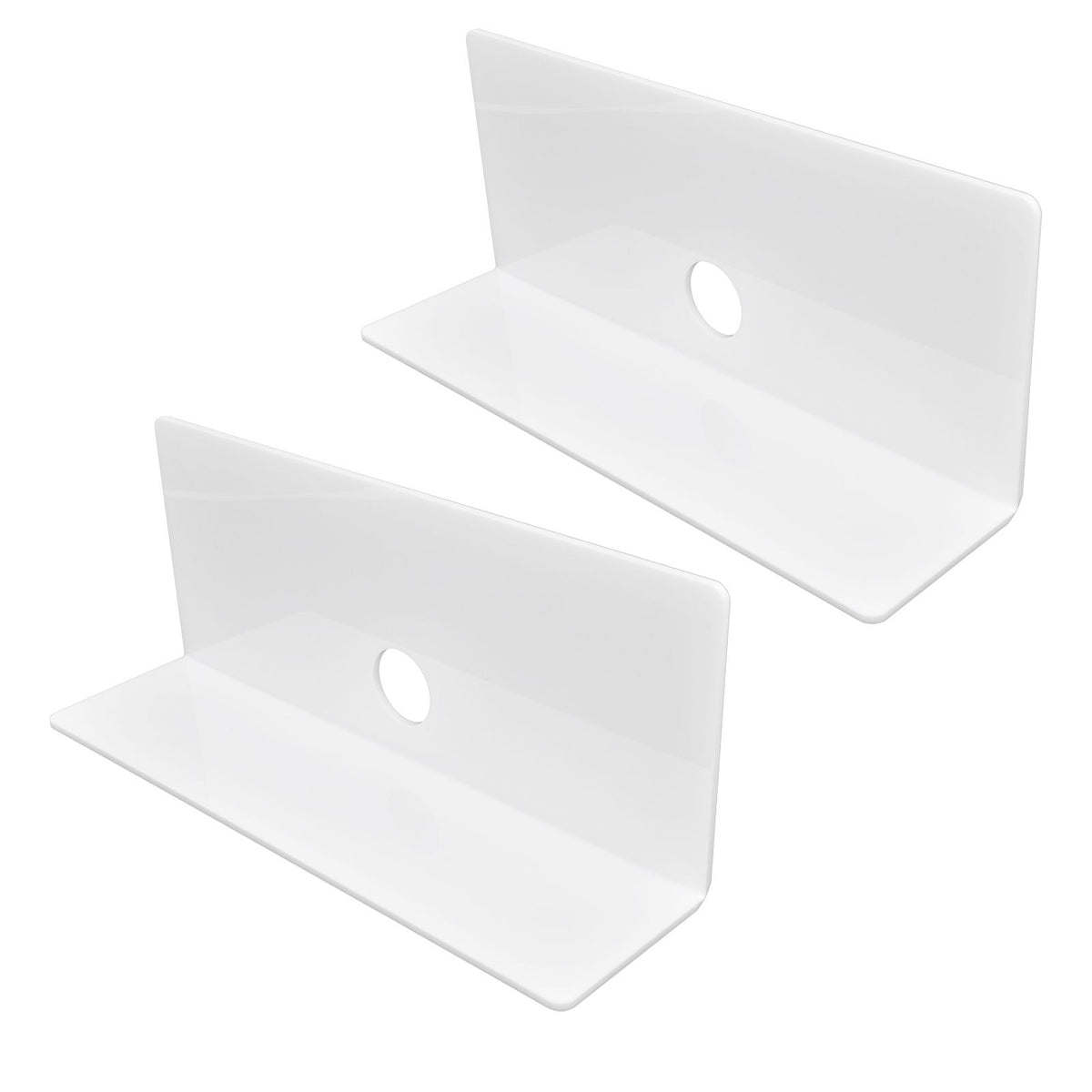 2Pcs Display Shelf Acrylic Perforation Free High Strength Wall Mount Shelf for Speaker Clock