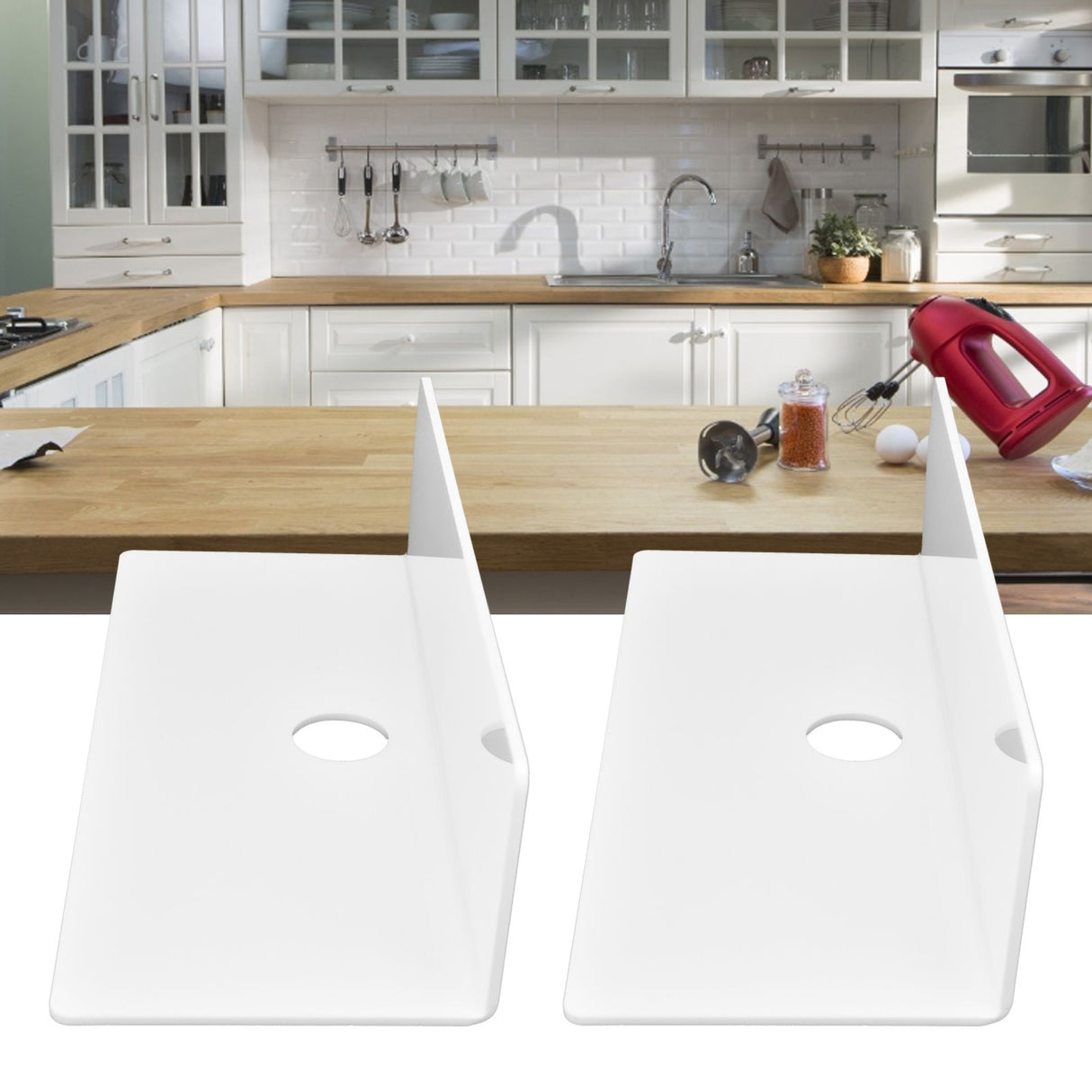 2Pcs Display Shelf Acrylic Perforation Free High Strength Wall Mount Shelf for Speaker Clock