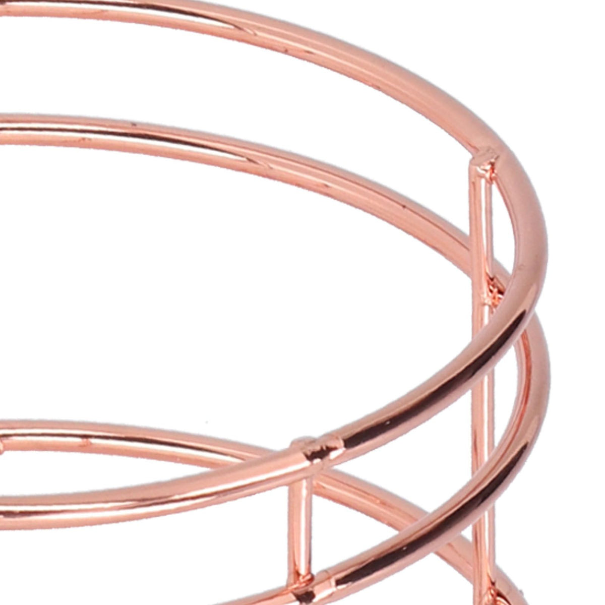 Round Hollow Chopstick Cage Multifunctional Desktop Pen Holder Organizer for Home KitchenRose Gold (J13454CP)