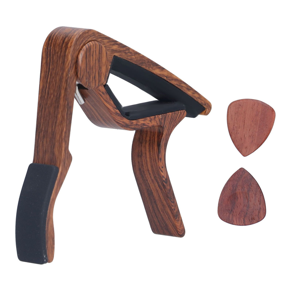 Guitar Capo Small Portable Noiseless Silicone Pad Spring Loaded Capo for Acoustic Guitar