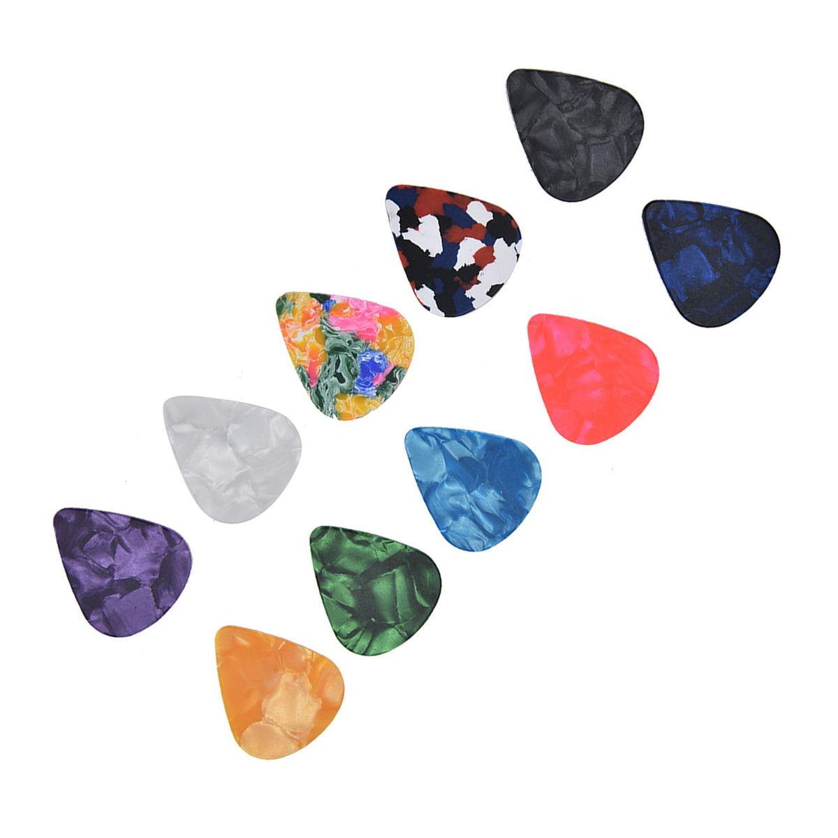 10Pcs Guitar Picks Boost Bass Portable Colorful Retro Cosmic Star Sky Pattern Guitar Pick for Bass Banjo Ukulele0.96mm Silver Box