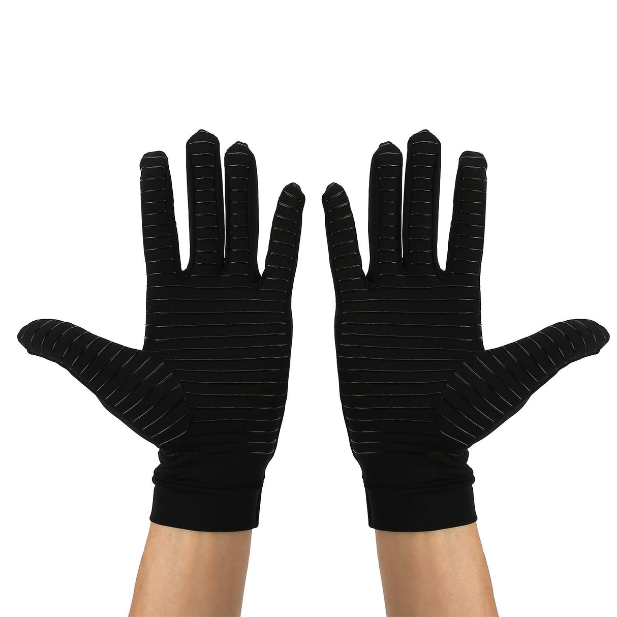 Arthritis Gloves Full Finger Copper Fiber Comfortable Soft Breathable Odorless Compression Gloves for Gaming CookingL