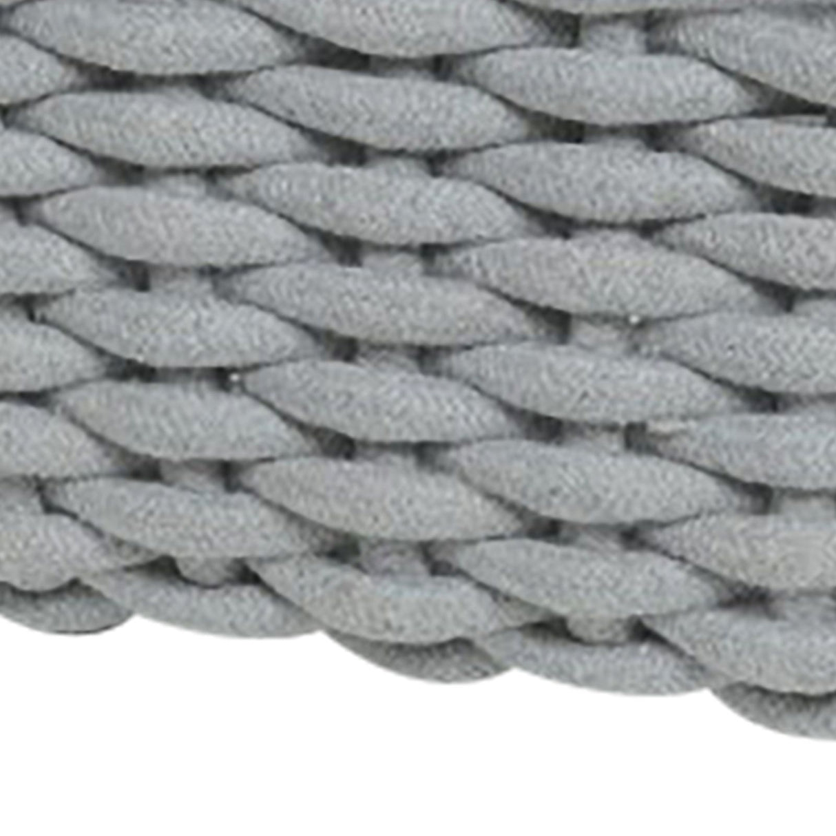 Cotton Rope Storage Basket Hand Knitting Nordic Style Desktop Storage Organizer for Key Snacks Underwear Grey 30x22x14cm/11.8x8.7x5.5in