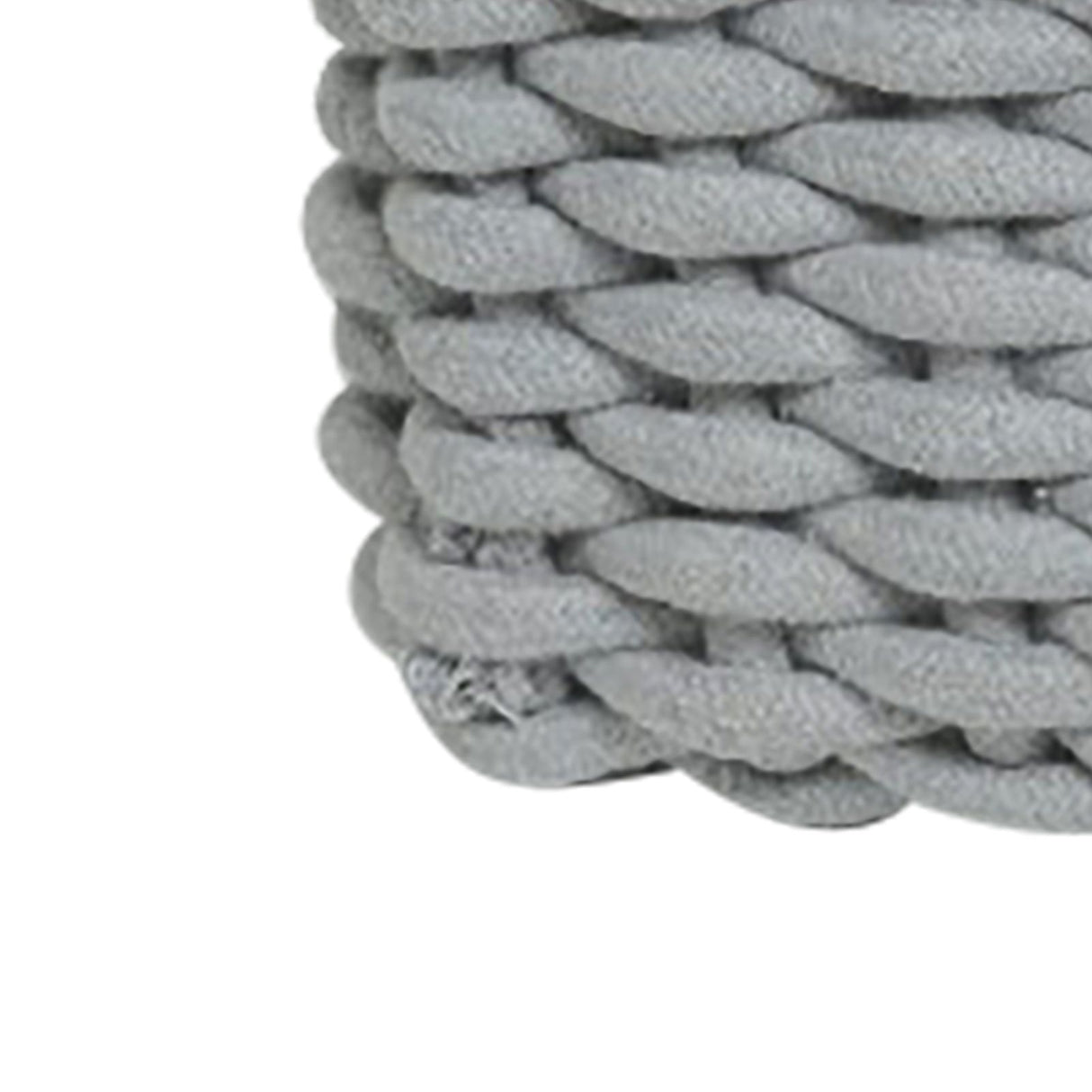 Cotton Rope Storage Basket Hand Knitting Nordic Style Desktop Storage Organizer for Key Snacks Underwear Grey 30x22x14cm/11.8x8.7x5.5in