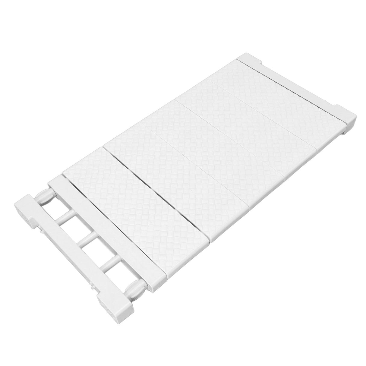Tension Shelf Adjustable Closet Divider 24cm Width Storage Rack for Cabinet Wardrobe 50 ~ 80cm / 19.69 ~ 31.5in