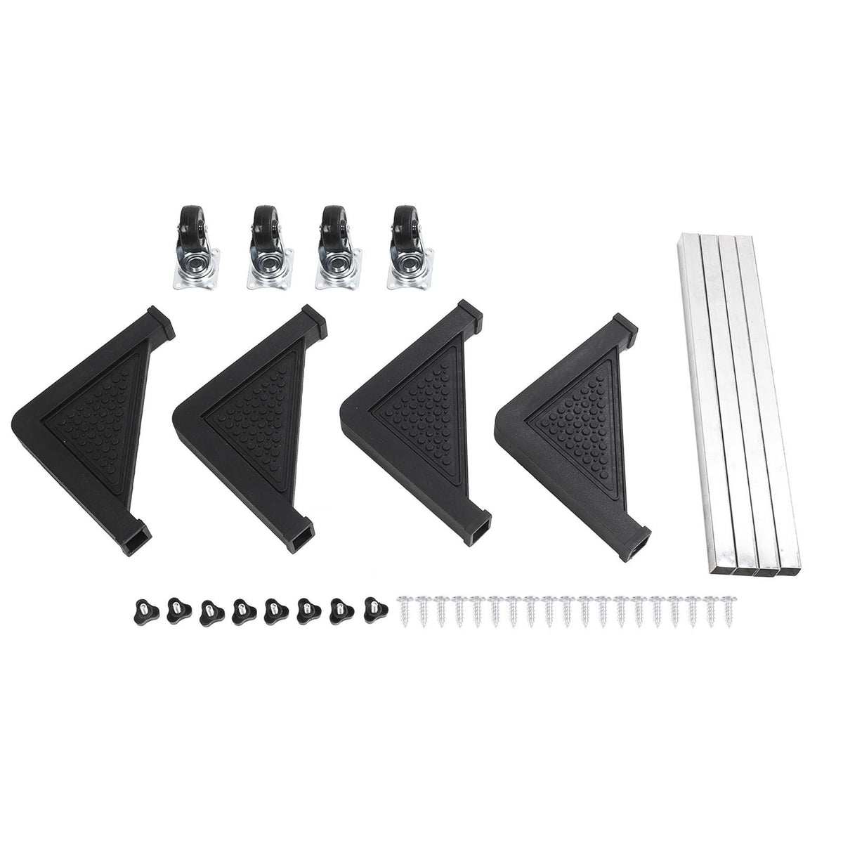 Adjustable Refrigerator Stand with 4 Locking Wheels Reduce Noise Furniture Dolly Mobile Roller for Dryer Washing Machine