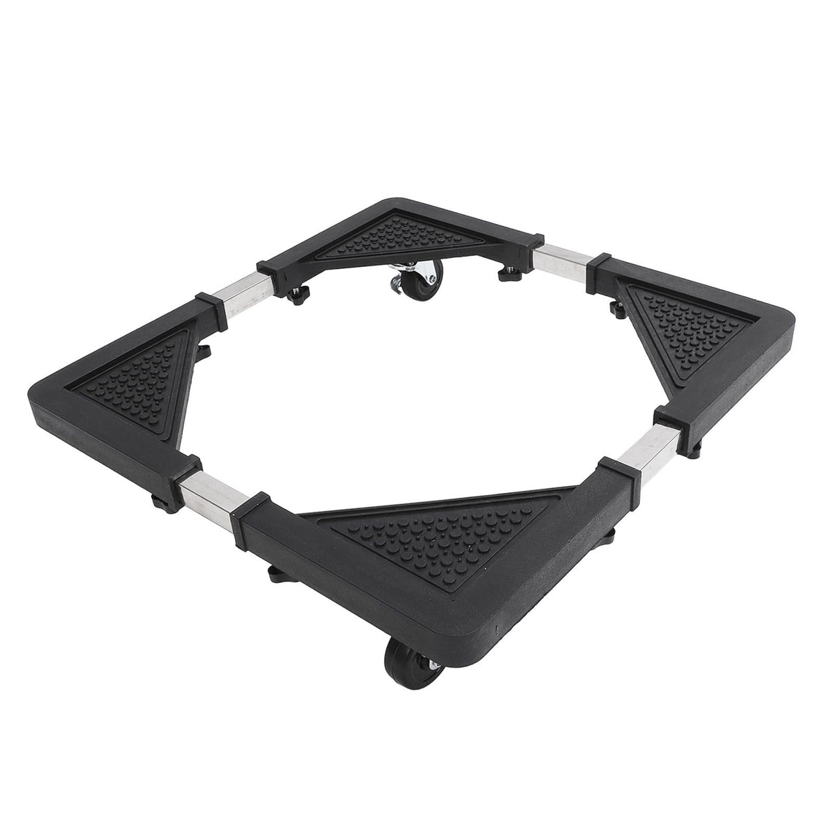 Adjustable Refrigerator Stand with 4 Locking Wheels Reduce Noise Furniture Dolly Mobile Roller for Dryer Washing Machine