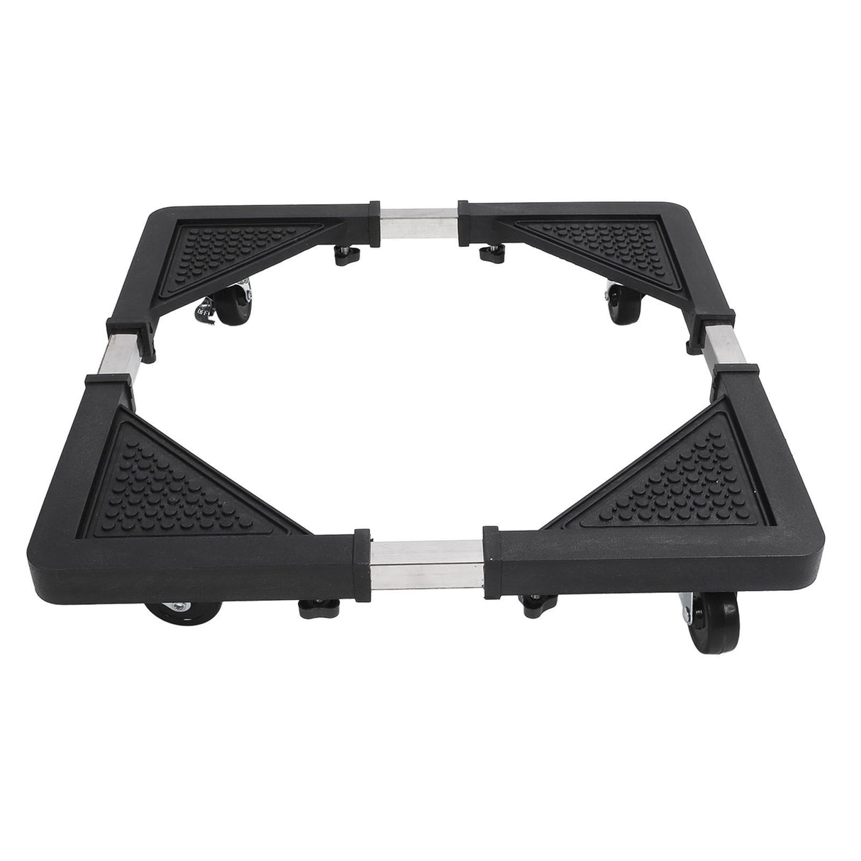 Adjustable Refrigerator Stand with 4 Locking Wheels Reduce Noise Furniture Dolly Mobile Roller for Dryer Washing Machine