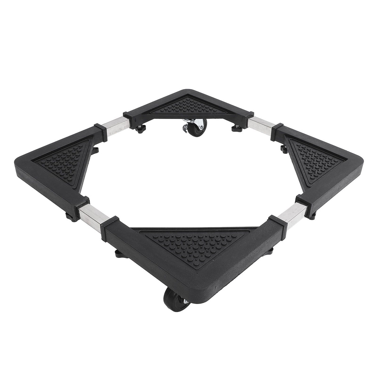 Adjustable Refrigerator Stand with 4 Locking Wheels Reduce Noise Furniture Dolly Mobile Roller for Dryer Washing Machine