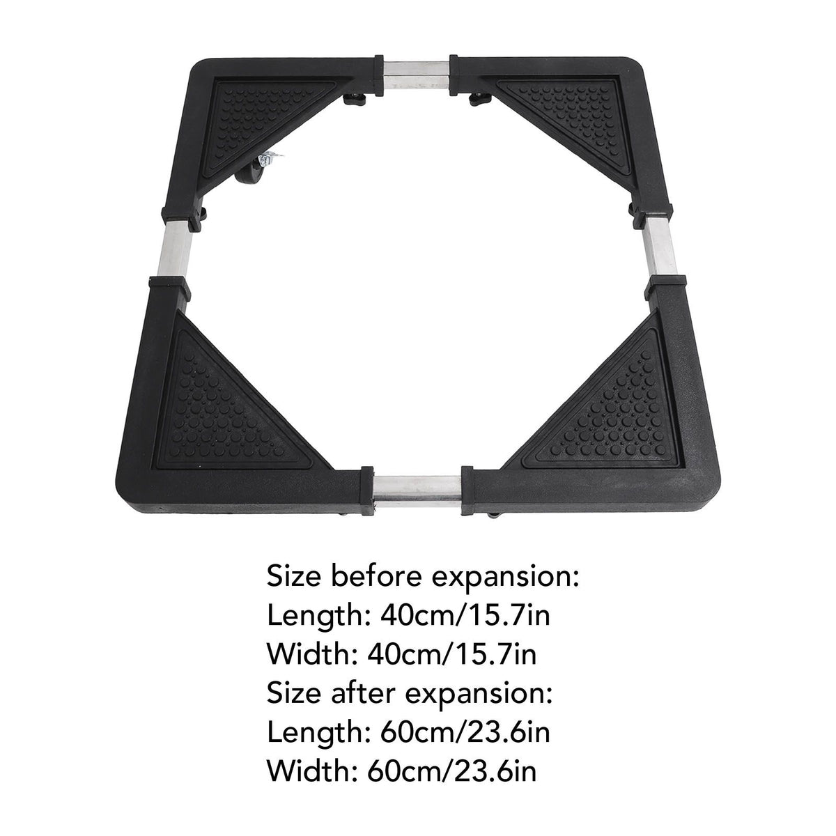 Adjustable Refrigerator Stand with 4 Locking Wheels Reduce Noise Furniture Dolly Mobile Roller for Dryer Washing Machine