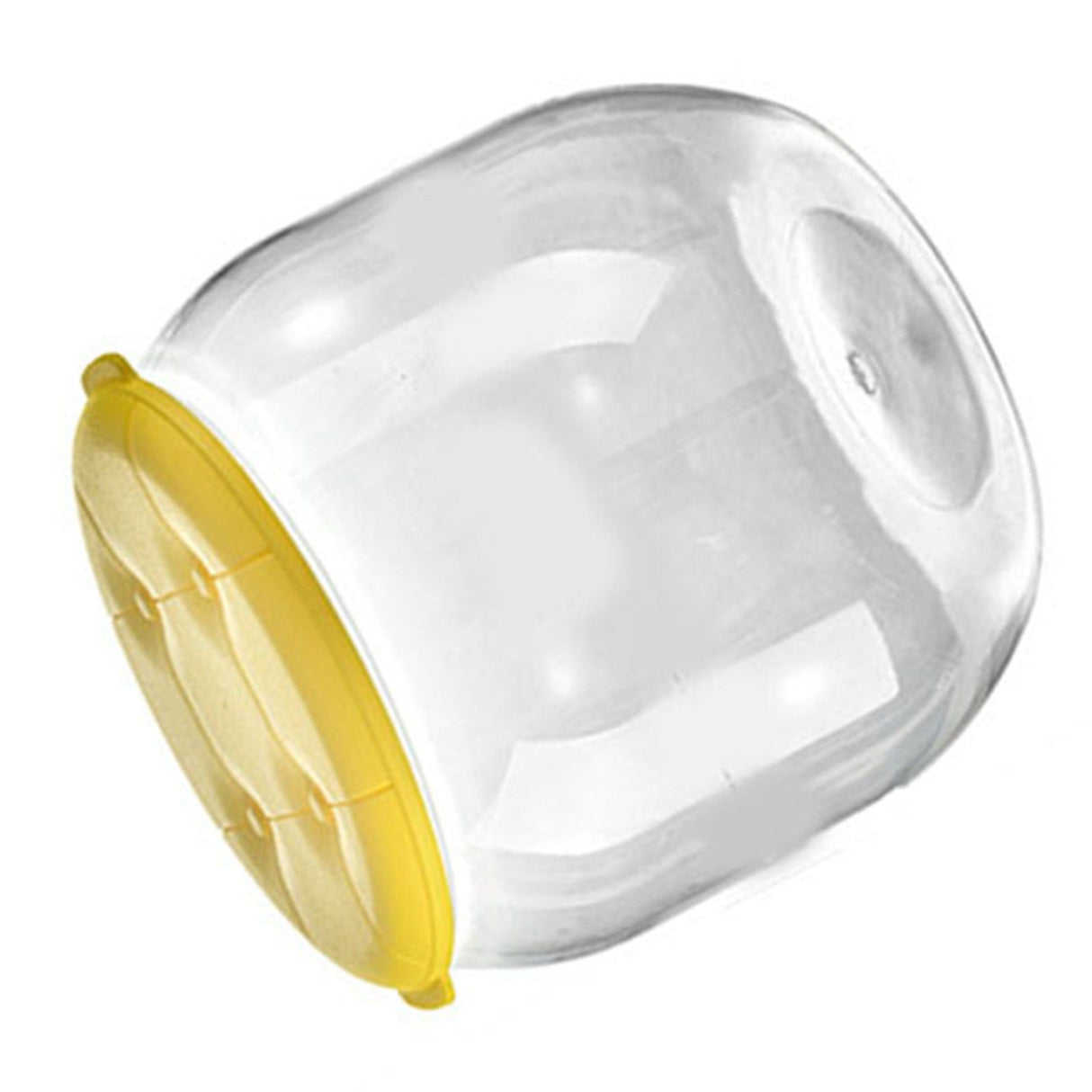 Toy Storage Stool Multipurpose Innovative Round Shape Transparent Storage Stool for Home Living Room Entryway Yellow